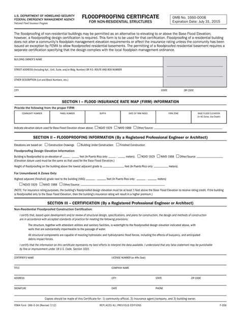 Fema 086 0 34 2015 2024 Form Fill Out And Sign Printable PDF Template