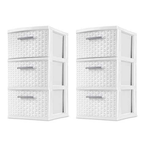 Sterilite Drawer Weave Tower White Case Of Walmart