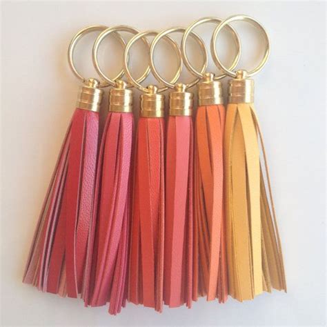 Leather Tassel Keychains