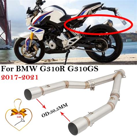 For Bmw G310r G310gs 2017 2021 Motorcycle Exhaust Escape System Motorcross Middle Link Pipe