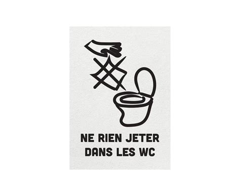 Sticker Autocollant Ne Rien Jeter Dans Les Toilettes Format A Fond