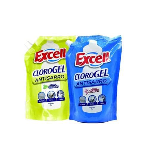 CLORO GEL EXCELL DOYPACK VARIEDADES 8 X 1 LT VENTA MINIMA X CAJA