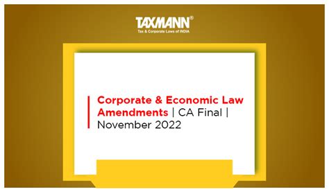 Corporate Economic Law Amendments Ca Final November