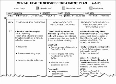 30 Social Work Treatment Plan Template Hamiltonplastering