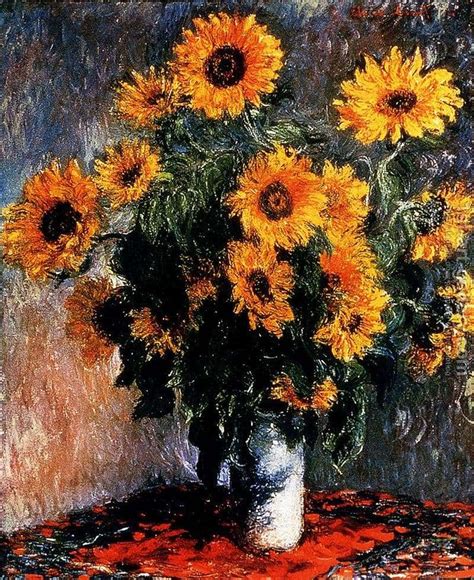 Description of the painting by Claude Monet “Sunflowers” ️ - Monet Claude