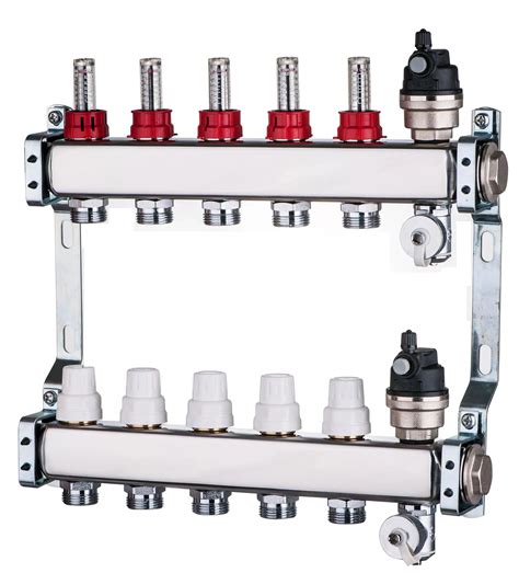 304 Stainless Steel Plumbing Manifolds With Flow Meter For Heating