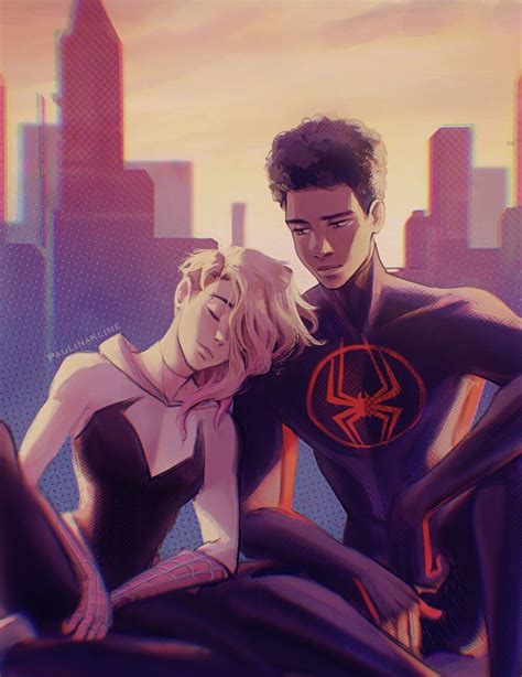 Miles Morales Человек паук Майлз Моралес Gwen Stacy Женщина Паук