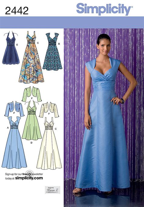 Womens Dress With Bodice Sewing Pattern Simplicity Dress Sewing