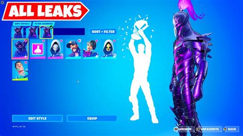 Fortnite New Leaked Skins Emotes Free Rewards And All Cosmetics Early