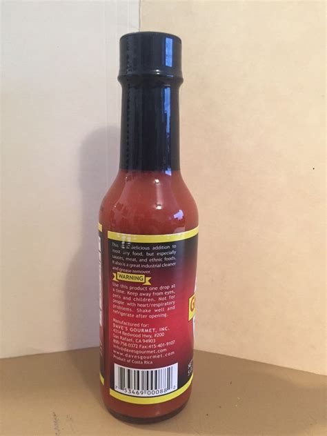 DAVES GOURMET GHOST PEPPER HOT SAUCE Oz Scorched Lizard Sauces