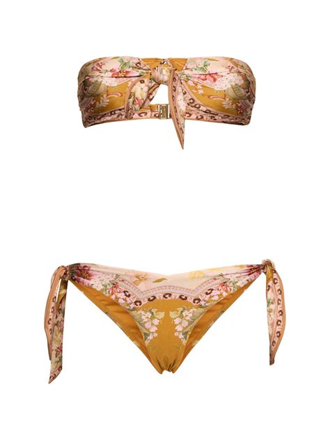 Zimmermann Wylie Printed Bikini Set Yellow Multi Editorialist