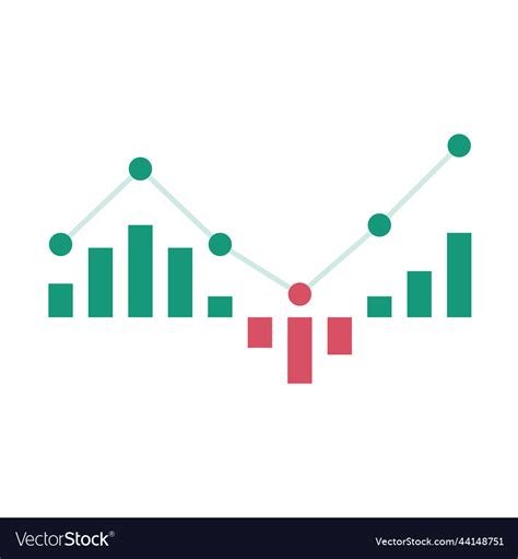 Stock chart digital asset investment idea Vector Image