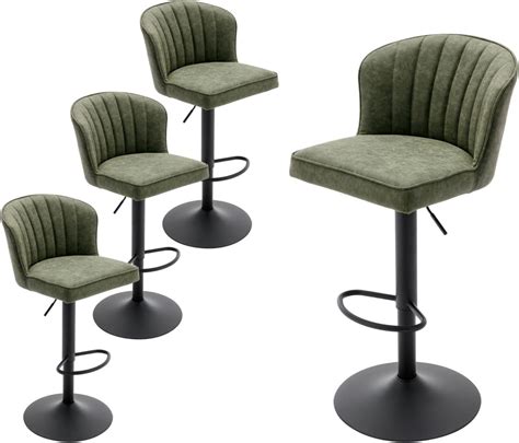 Amazon Cimota Swivel Bar Stools Set Of Modern Island Chairs