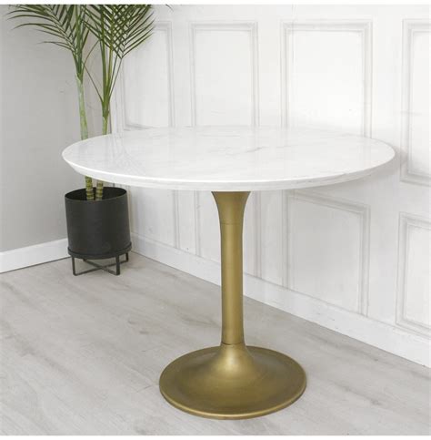 White Marble Top Bistro Dining Table | Nicky Cornell