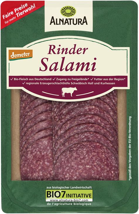 Rindersalami 80 G In Bio Qualität Von Alnatura