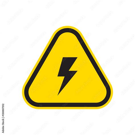 High voltage coution sign vector icon Stock Vector | Adobe Stock