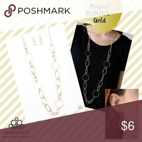 Perfect Mismatch Gold Paparazzi Jewelry Mismatched Gold