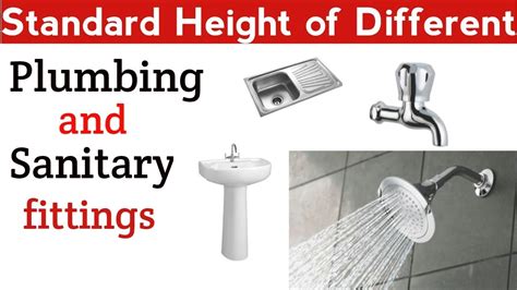 Standard Height Of Different Plumbing And Sanitary Fitting Civil