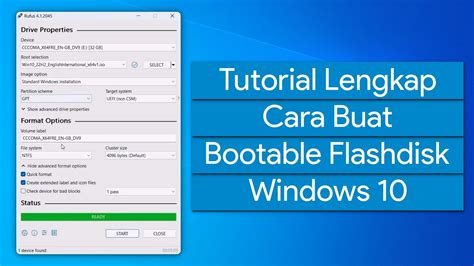 Cara Membuat Bootable Flashdisk Windows 10 Youtube