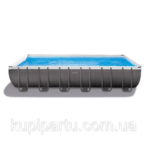 Каркасный бассейн Intex 26368 - 1, 732 х 366 х 132 см (лестница, тент ...