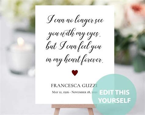 Celebration of life poems | Etsy | Celebration of life, Wedding memorial sign, Printable wedding ...