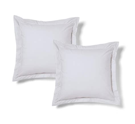 Lot De 2 Taies D Oreiller Percale 80 Fils 65x65 Blanc LIGNE DU