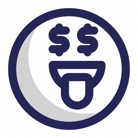 Money oriented, money, face, emoji, emoticon icon - Download on Iconfinder