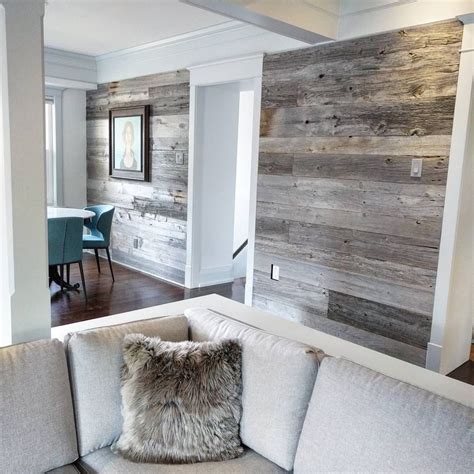 Reclaimed Grey Barn Board Feature Walls Using Barnboardstore