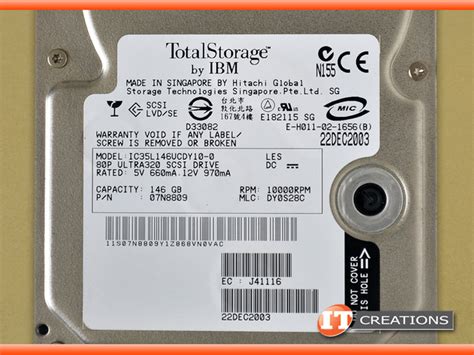 Ic L Ucdy Ibm Ibm Gb K Rpm Inch U Scsi Hard Drive