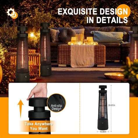 Zachvo Watt Electric Standing Patio Heater Reviews Wayfair