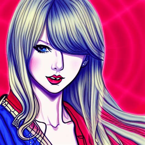 Taylor Swift Anime Style Graphic · Creative Fabrica