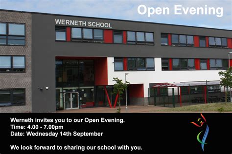 Open Evening Wednesday 14th September 4 7pm Werneth School