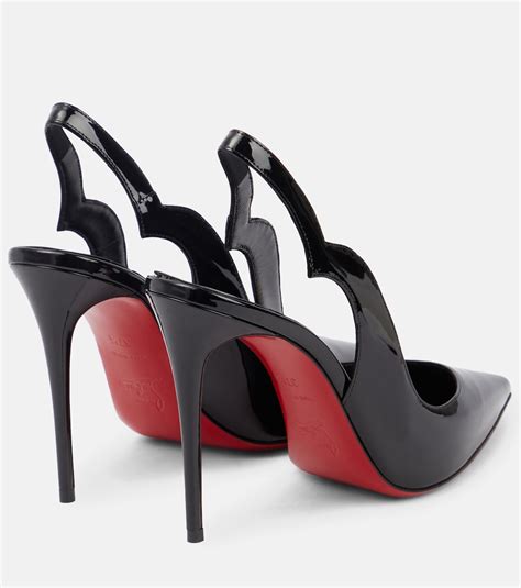 Hot Chick Leather Slingback Pumps In Black Christian Louboutin Mytheresa