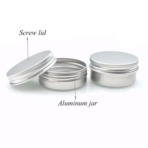 Aluminum Jar 15g 30g 30 Gram Metal Cream Jar 1 Oz Silver Aluminum Tin