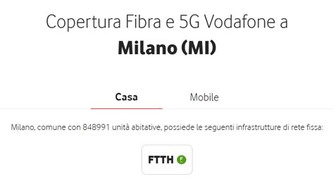 Verifica Copertura Vodafone Fibra E Mobile Come Fare Switcho