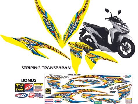 Jual STRIPING VARIO NEW 2018 2020 TRANSPARAN LIST STICKER VARIASI A5 Di