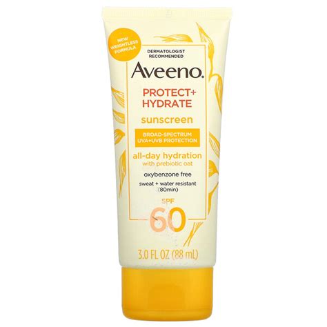 Aveeno Protect Hydrate Sunscreen Spf 60 3 Fl Oz 88 Ml