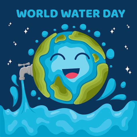 Premium Vector World Water Day Concept