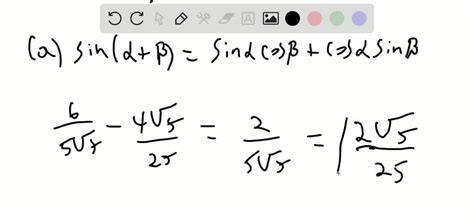 Solved Find The Exact Value Of Each Of The Following Under The Given