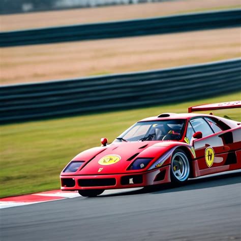 a ferrari f40 on a race track