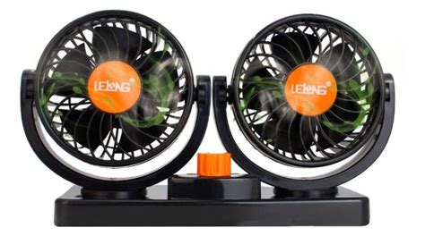 Mini Ventilador Duplo Veicular 12 V Automotivo Potente Carro e Caminhão