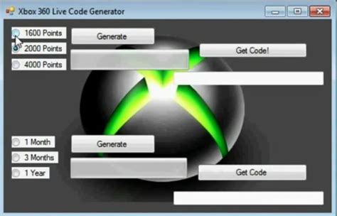 Free Generators: Xbox Live Gold Code Generator 2013