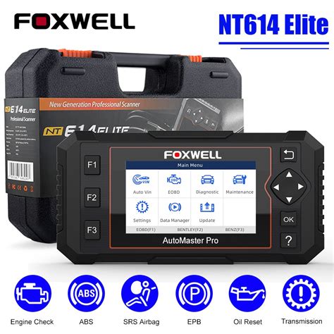 Professional Foxwell NT614 Elite OBD2 Scanner Car Engine ABS SRS