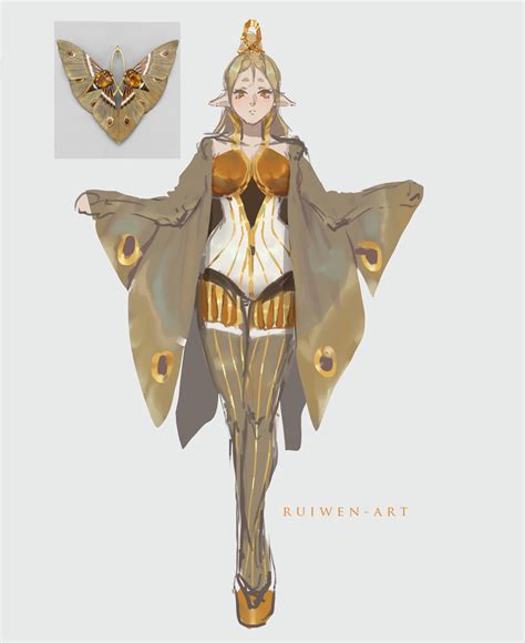 Moth Lady By Ruiwen Art On Deviantart