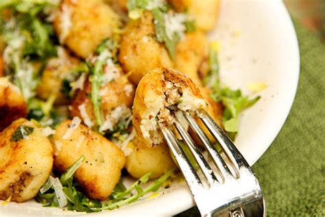 Golden Pan Fried Potato Gnocchi With Lemon Italian Food Forever