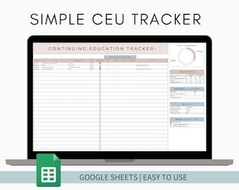 Ceu Tracker Template Google Sheets Continuing Education Tracker