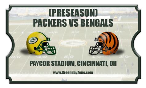 Green Bay Packers Vs Cincinnati Bengals Preseason Football Tickets 08