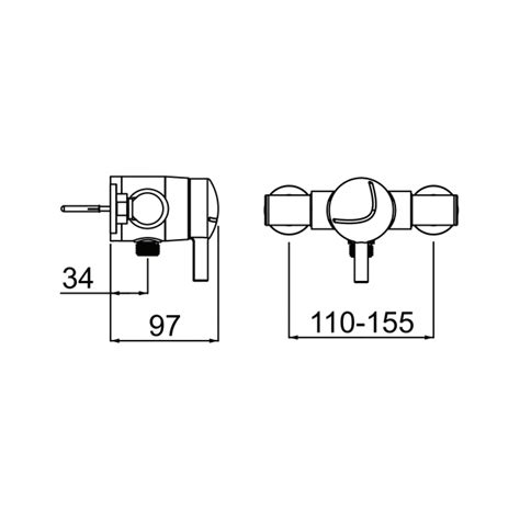 Bristan Opac Shower Valve Mini2 Ts1203 El C Exposed Chrome