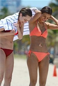 Victoria Justice Bikini Beach Frolicking With Her Girlfriend