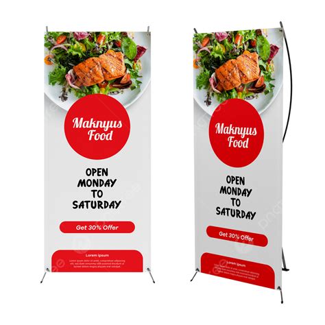 Gambar Desain Banner Makanan Banner Vertikal Untuk Promosi Templat